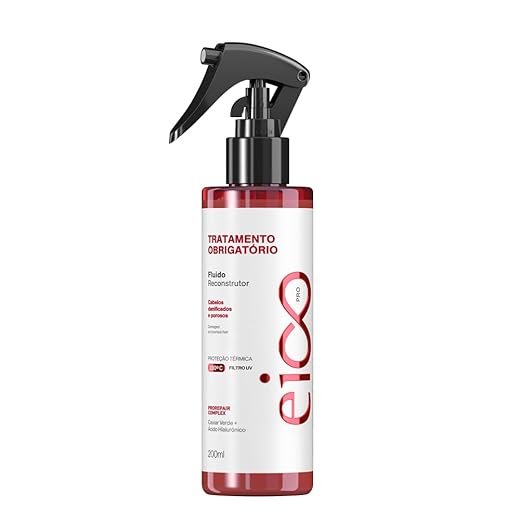 Spray Eico-Pro Fluido Revitalizante Reconstrutor Tratamento Obrigatório Protetor Térmico Filtro Solar 200ml