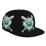 Bulcli Baseball Home Plate Ice Cream Drip Game Day Hat Flat Brimmed Baseball Cap Dad Ball Hat Back Buckle Hip Hop Cap for Men Women