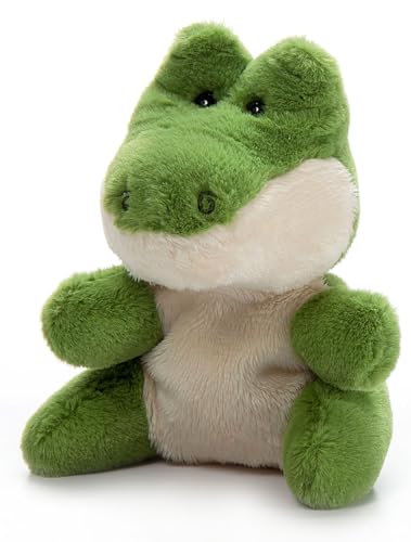The Petting Zoo Alligator Stuffed Animal Plushie, Gifts for Kids, Nuggetz Wildlife Animals, Green Gator Plush Toy 6 Inches