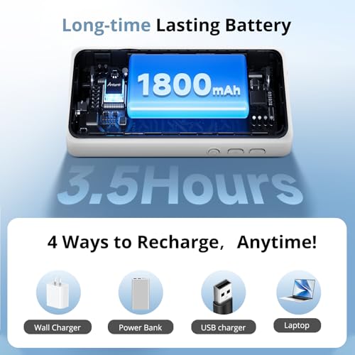 Image of Phone Vlog Selfie Monitor Screen, Bluetooth Remote Back Camera Monitor No Delay, Magnetic Rear Camera for Selfie Vlog Live Streaming with iPhone Android, 4K 60fps Wireless Recording Black