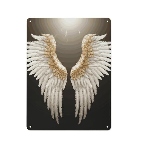Affiches murales en métal d'ailes d'ange pour déco salon et bar