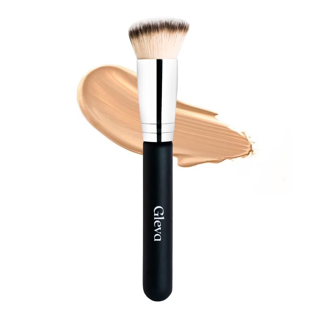 Gleva Angled Foundation Makeup Brush, Contour Brush for Bronzer Liquid Foundation Cream Powder Blending Buffing, Nose Contour Brush, Cream or Flawless Powder Cosmetics Brush-picture-10