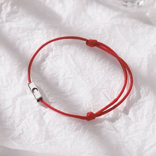 Pulsera de la suerte coreana en hilo rojo para compartir en pareja 2