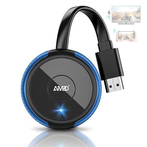 AIMIBO 4K Wireless Display Adapter, Plug & Play, HDMI Dongle 5G for TV/Monitor/Projector, Supports iOS/Android/Windows/Mac, AirPlay/Miracast/DLNA, Cast Phone/Tablet/Laptop to Screen