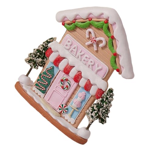 Maison de Noël en argile polymère peinte à la main pour table chic