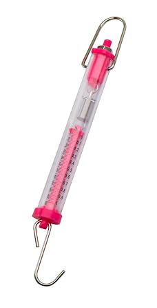 Sci-Supply Newton Force Meter Spring Scale - Max Capacity 100g/1N, Dual Scale Labeled Pink Scale 6