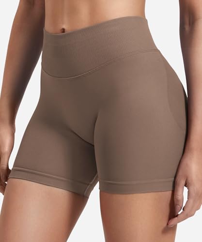 ZAAYO Damen Sport Shorts - Nahtlose Booty Liftung - 4,5" Scrunch - Fitness Short - Perfekt für Workouts und Trainingsess