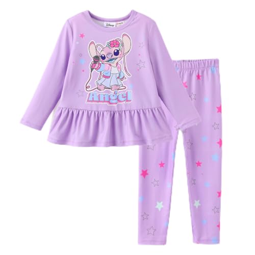 Image of Disney Toddler Girls Clothes Long Sleeve Shirt Leggings 2pcs Outfits Set