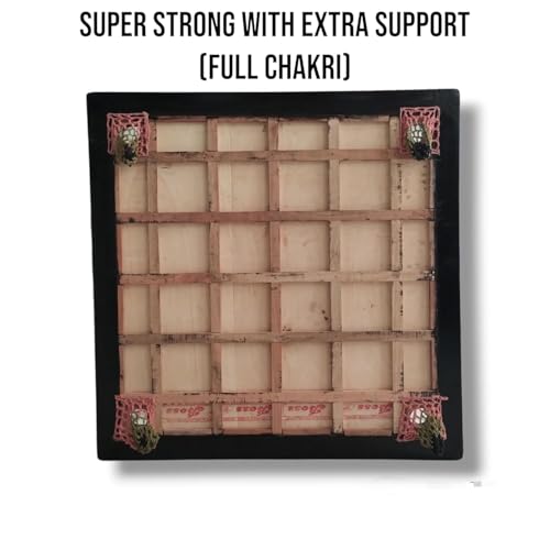 Image of Superior Matte Finish Practice Carrom Board for Serious Professional Practice with Coins Striker and Powder Black New (35 Inch with Blue Cover K1)