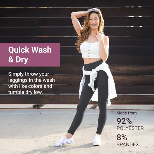 Image of SATINA High Waisted Leggings for Women - Comfortable and Stretchy in Versatile Sizes and Colors