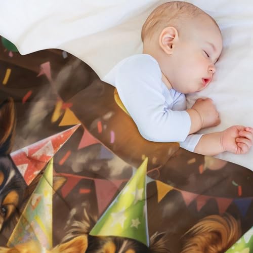 Couverture de lit douce motif chien pour soirée cocooning canapé