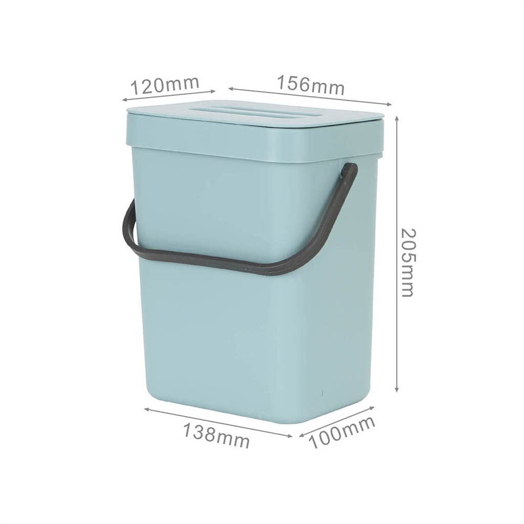 Wall Mounted Kitchen Trash Can Punch-Free Folding Cabinet Waste Bin Plastic Hanging Home Living Room Recycle Dustbin Garbage Can(D)