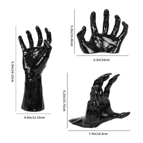 Soporte de mano de diablo para colgar en la pared decoración de Halloween 3