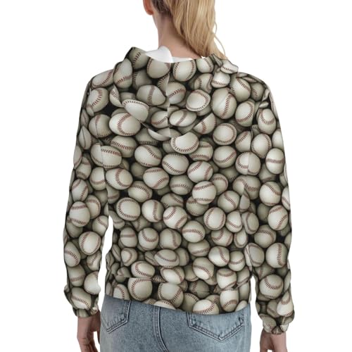 Sweat à capuche imprimé baseball au tissu ultra doux et ajusté - 4