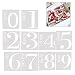 Bestgift Szablony do ciast z liczbami, 9 x 11 cm cyfra arabska 0-9 forma do ciasta do samodzielnego wykonania formy do pieczenia ciasta akrylowe na ślub urodziny przyjęcie warstwowe lukry krem owocowe ciasto