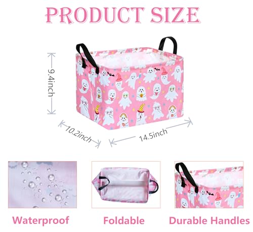 Image of Rectangle Gift Shelf Nursery Storage Basket Laundry Hamper Storage Box and Bins for Home Clothes with Handles