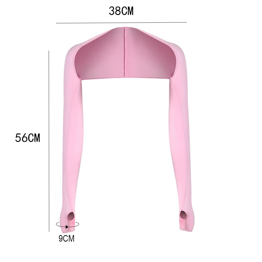4 Pcs Cooling Shawl Arm Sleeve Sun Protection Cooler Shrug for Women, Breathable Anti UV Arm Sleeves with Finger Holes for Golfing, Cycling, Fishing, Driving, Outdoor Sports