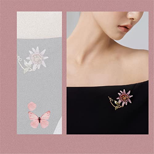 Broche fleur de passiflore brodée main : poésie florale à offrir ou pour soi