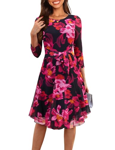 Zattcas Spring Fall Wedding Guest Dresses for Women 2026 Midi