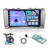LASERTAIL 8 Core Android Car Stereo Radio for Toyota Camry 2007 2008 2009 2010 2011 with Carplay Android Auto 9 Inch Touchscreen Radio 5Ghz WiFi GPS BT5.0 FM SWC AHD Backup Camera 2+32 GB