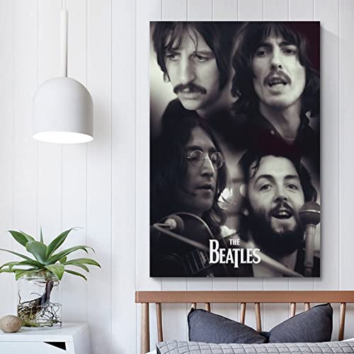 Poster décoratif sur toile The Beatles en noir et blanc – Impression d’art moderne pour chambre à coucher – 20 x 30 cm - Les Beatles, Paul McCartney, John Lennon, RIngo Starr, George Harrison Poster décoratif sur toile The Beatles en noir et blanc - Impression d'art moderne pour chambre à coucher - 20 x 30 cm – Image 6
