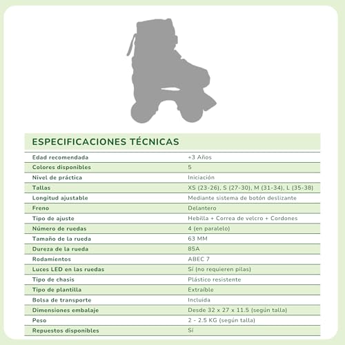 Variante de Sawyer Bikes patines 4 ruedas Azul L (35-38)