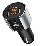 Mbuynow Transmisor FM Bluetooth, Reproductor MP3 inalámbrico Manos Libres para automóvil, Adaptador de Radio con Doble USB 5V / 2.4A