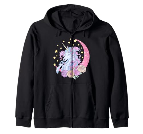 Pastel Goth Unicorn Japanese Anime Kawaii Magical Cute Felpa con Cappuccio