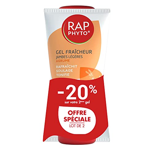 Gel Tonic Jambes Légères Rap Phyto lot de 2 flacons de 150 ml pour le soin quotidien