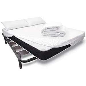 Duérmete Online Complete beddengoedset met matras voor tassen, viscose, versterkte lattenbodem, Tencel-bescherming…