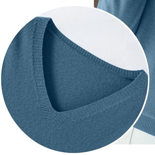 OIOLOYJM Fall Cashmere Sweaters for Women 2025 V Neck Long Sleeve Tops Lightweight Knitted Pullovers Merino Wool Sweater