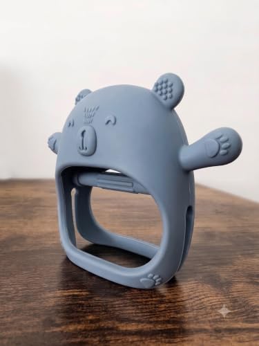 Image of Nubokind Koala Wrist-Fit No-Drop Baby Teether | Silicone Teething Toy for 3-12 Months | BPA Free, BIS Certified Chew Toy for 0-6 Months, Molar Relief | Sky Blue | Single Pack
