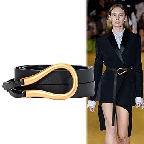 Women PU Leather Waist Belt Double Strap Tie Wrap Cinch Belt2
