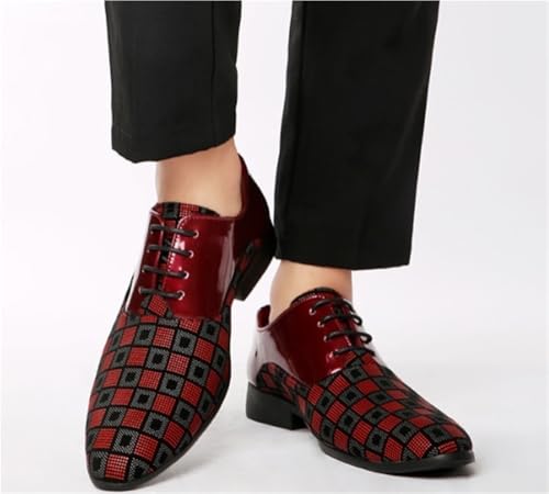 Men's Lace-Up Non-Slip Fashion Cap Toe Oxford Arch Support Formal Patent Shoes for Business Commuting Party Daily Activity2