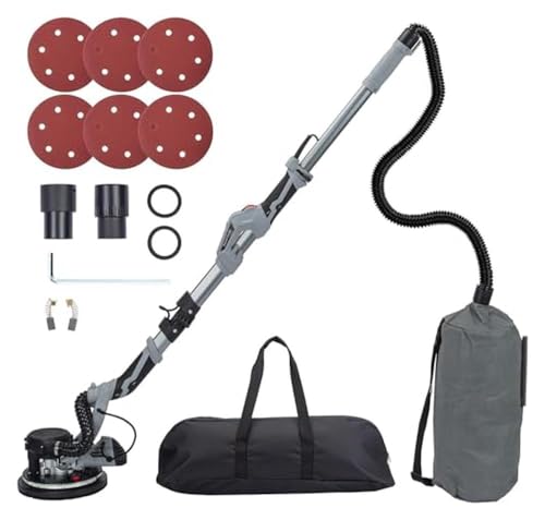 Powerful 800W Drywall Sander with Automatic Dust Removal System, Variable Speed 800-1800RPM, Extendable Handle, Versatile Tool for Walls, Ceilings, and Floors