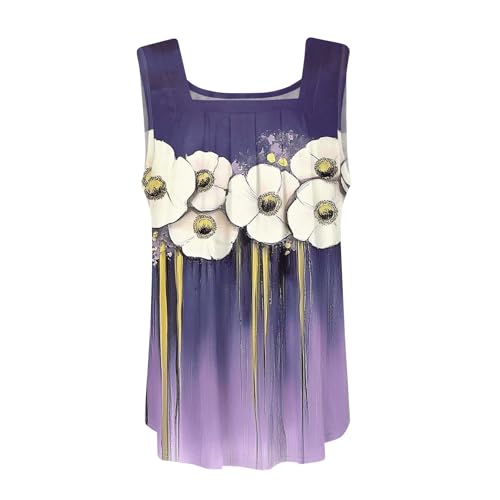 Spring Summer Plus Size Dressy Tank Tops for Women 2025 Womens Workout Floral Boho Beach Sleeveless Shirts Blouses