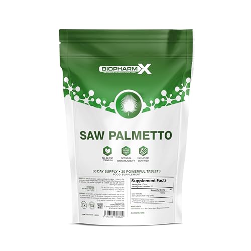 Maximum Strength Saw Palmetto Tablets 150mg 20:1 Extract (30 Tablets)