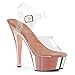 Produktbild Pleaser Damen KISS-208 Plateausandalen, Clear/Rose Gold Chrome, 39 EU (9 US)
