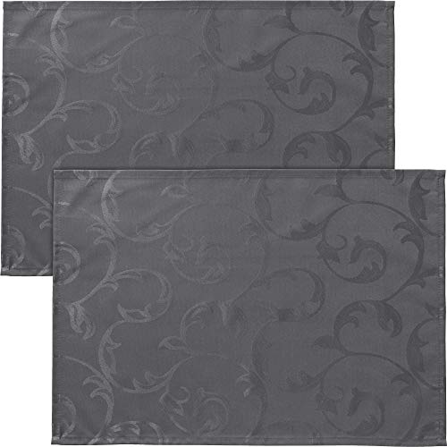 Erwin Müller Tischset Greven 2er-Pack abwaschbar anthrazit Größe 35x50...