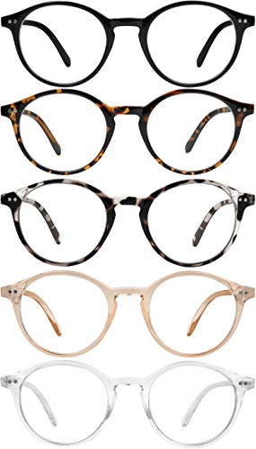 Image of Yogo Vision Blue Light Blocking Glasses Men Women Computer Anti Eyestrain Glasses Round Frame Blue Light Blocker Eyeglasses