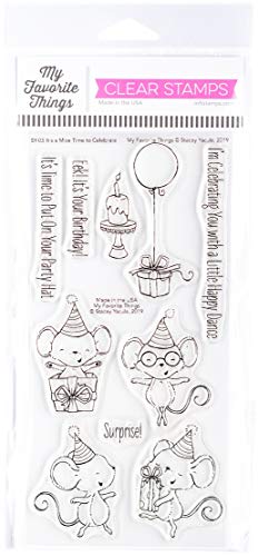 My Favorite Things STACEY YACULA STAMP TIEMPO DE MICE, Es un ratón para celebrar, Talla única