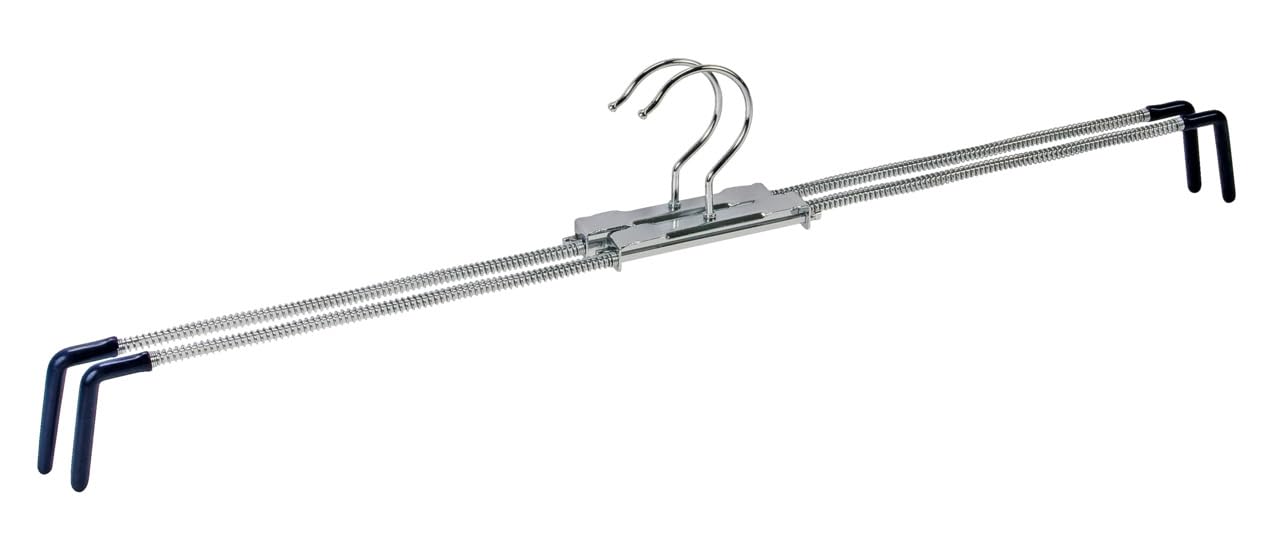 Cintre à pantalons WENKO extensible de 29 à 50 cm en métal chromé argenté | Lot de 2