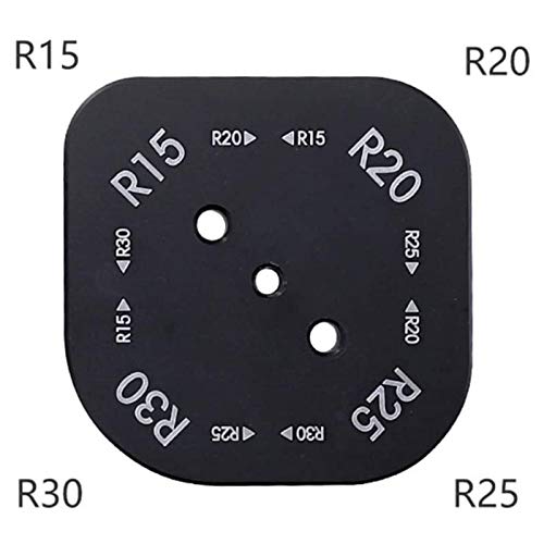8 in 1 Frässchablonen für Oberfräse, Aluminiumlegierung, Radius Jig Router Templates, Radius Halbrunde Eckradius Quick-Jig Router Tischvorlage Vorlagen (R15/20/25/30+T15/20/25/30)