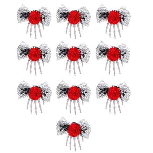 Pince à cheveux latérale tulle fête Halloween bal masqué barrette coiffure gothique chic