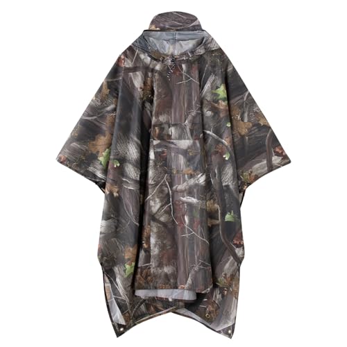 Image of Multi functional cape hooded raincoat suitable for outdoor camping and hiking, suitable for both men and women