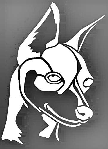 Miniature Pinscher Dog Reusable Sturdy Stencil Clear Custom Cut Plastic Sheet Template Cutout Sign DIY Supplies for Airbrush Painting Drawing 1-5x6 inch