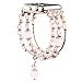 TOMAZON Bracelet Band Compatible for Apple Watch 38mm 40mm 41mm Series SE 7 6 5 4 3 2 1, Fashion Handmade Elastic Dressy Crystal Pearl iWatch Wristband for Women, Pink