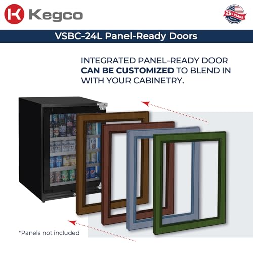 Image of Kegco 24 inch Wide Reserva Series Panel Ready Right Hinge Beverage Center