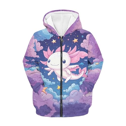 Yuuxorilu Girls Hoodies Full Zip Up Hoody Sweatshirt with Pockets Top Kids Clothes3