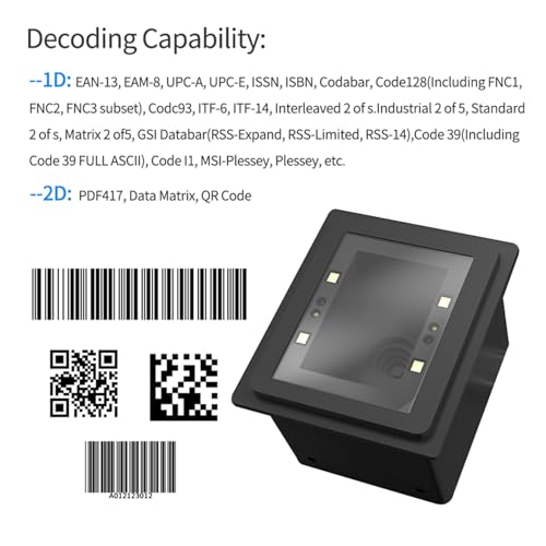 Scanner de codes-barres intégré module lecteur QR 1D 2D USB auto-induction - 6